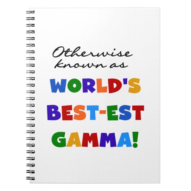 Otherwise Know Best-est Gamma Gifts Notebook (Front)