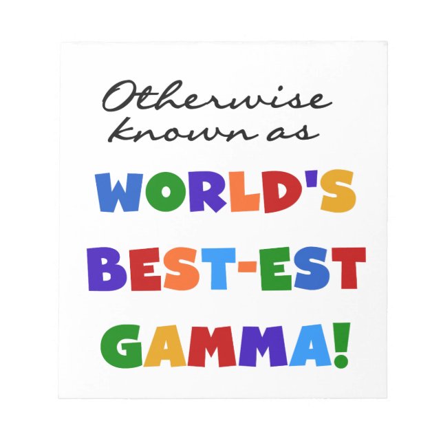 Otherwise Know Best-est Gamma Gifts Notepad (Front)