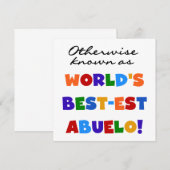 Otherwise Known as Best-est Abuelo Gifts (Front/Back)