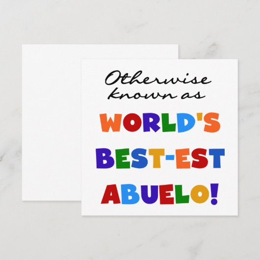 Otherwise Known as Best-est Abuelo Gifts (Front/Back)