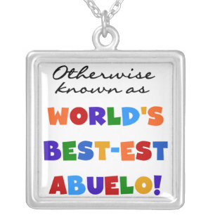 Otherwise Known as Best-est Abuelo Gifts Silver Plated Necklace