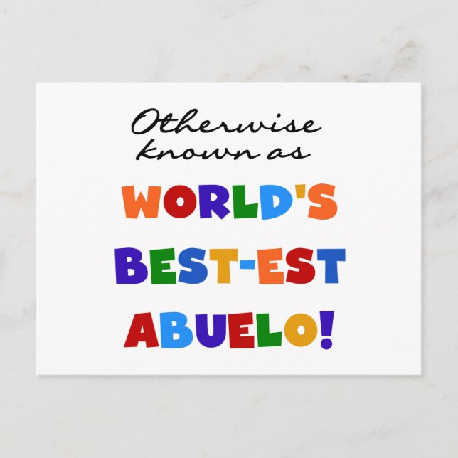 Otherwise Known As Best-est Abuelo Postcard (Front)