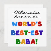 Otherwise Known as Best-est Baba T-shirts and Gift (Front/Back)