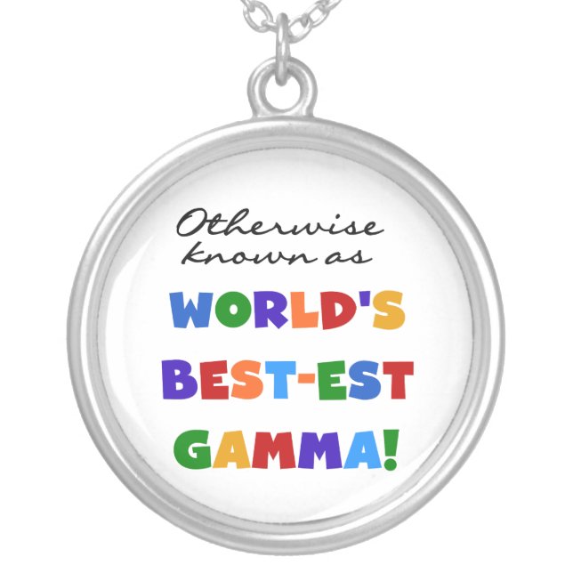 Otherwise Known as Best-est Gamma Gifts Silver Plated Necklace (Front)