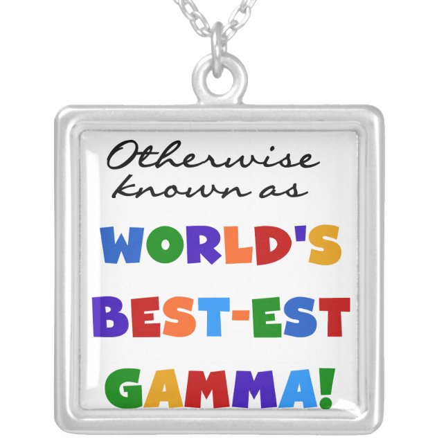 Otherwise Known as Best-est Gamma Gifts Silver Plated Necklace (Front)