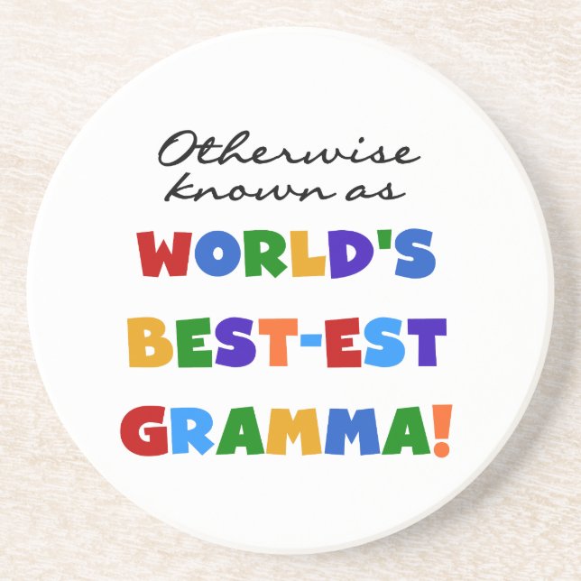 Otherwise Known as Best-est Gramma T-shirts Sandstone Coaster (Front)