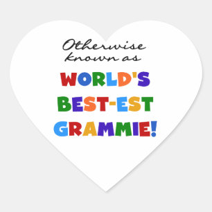 Otherwise Known as Best-est Grammie Gifts Heart Sticker
