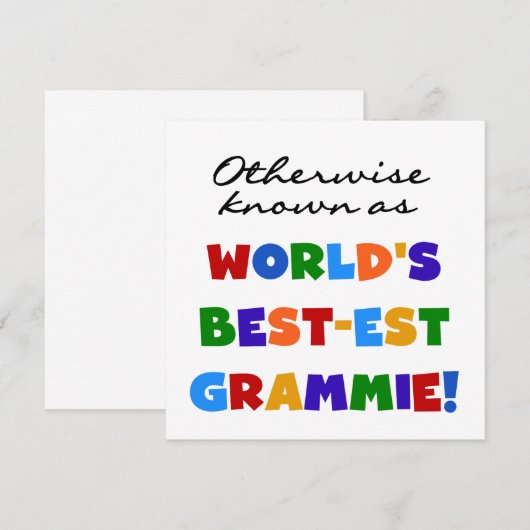 Otherwise Known as Best-est Grammie T-shirts (Front/Back)