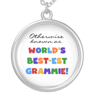Otherwise Known as Best-est Grammie T-shirts Silver Plated Necklace