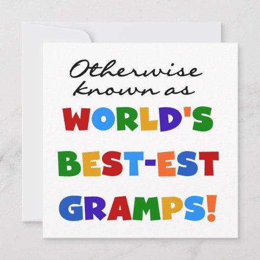 Otherwise Known as Best-est Gramps (Front)