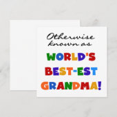 Otherwise Known as Best-est Grandma Gifts (Front/Back)