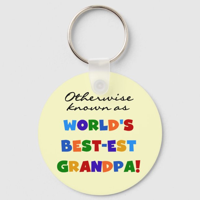 Otherwise Known as Best-est Grandpa Gifts Keychain (Front)