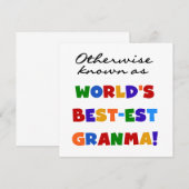 Otherwise Known as Best-est Granma Gifts (Front/Back)