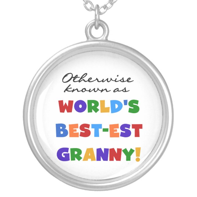 Otherwise Known as Best-est Granny Gifts Silver Plated Necklace (Front)