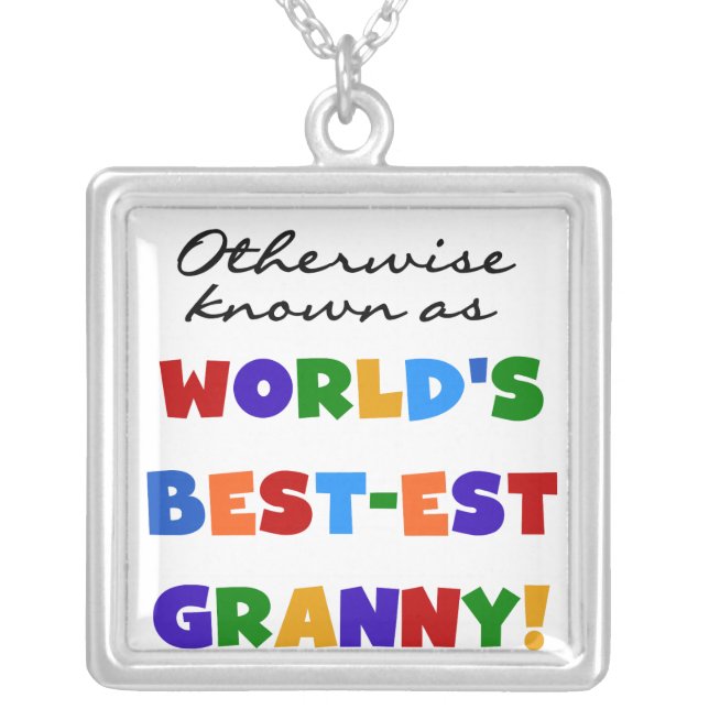 Otherwise Known as Best-est Granny Gifts Silver Plated Necklace (Front)