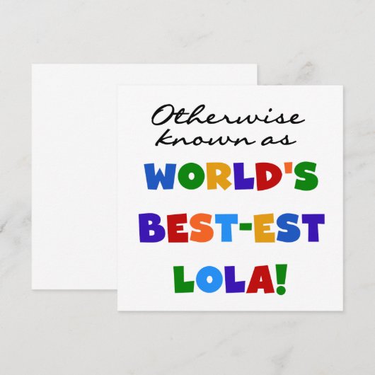 Otherwise Known as Best-est Lola Gifts (Front/Back)
