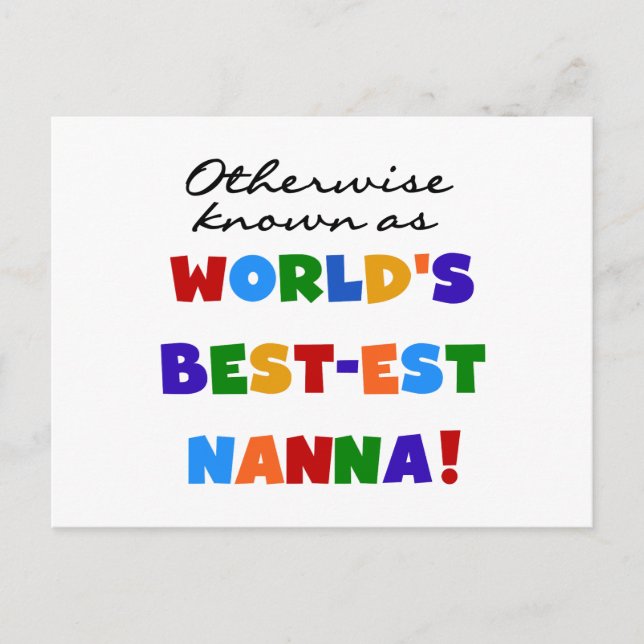 Otherwise Known as Best-est Nanna Gifts Postcard (Front)