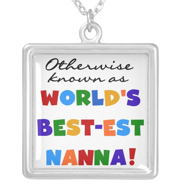 Otherwise Known as Best-est Nanna Gifts Silver Plated Necklace (Front)
