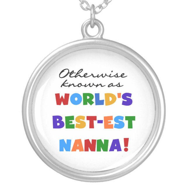 Otherwise Known as Best-est Nanna Gifts Silver Plated Necklace (Front)