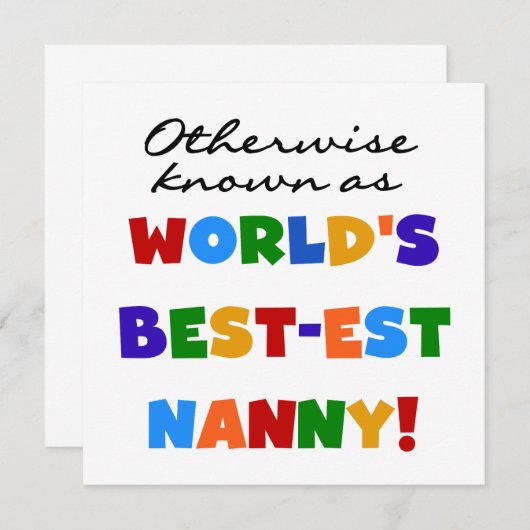 Otherwise Known as Best-est Nanny Gifts (Front/Back)