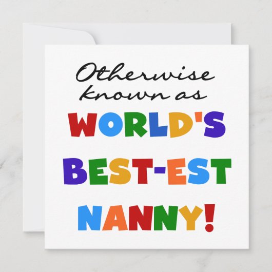 Otherwise Known as Best-est Nanny Gifts (Front)