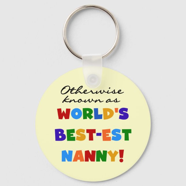 Otherwise Known as Best-est Nanny Gifts Keychain (Front)