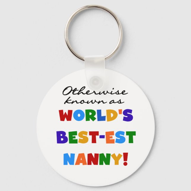 Otherwise Known as Best-est Nanny Gifts Keychain (Front)
