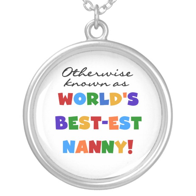 Otherwise Known as Best-est Nanny Gifts Silver Plated Necklace (Front)