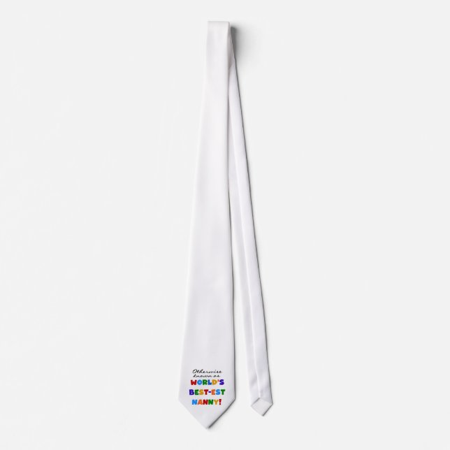 Otherwise Known as Best-est Nanny Gifts Tie (Front)