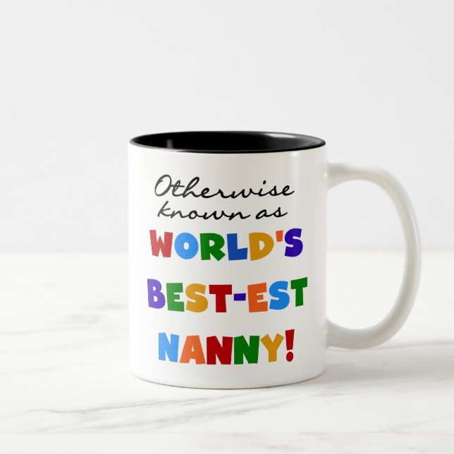 Otherwise Known as Best-est Nanny Gifts Two-Tone Coffee Mug (Right)