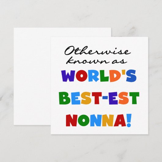 Otherwise Known as Best-est Nonna Tshirts Gifts (Front/Back)