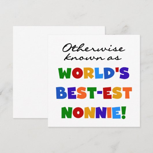 Otherwise Known as Best-est Nonnie Gifts (Front/Back)