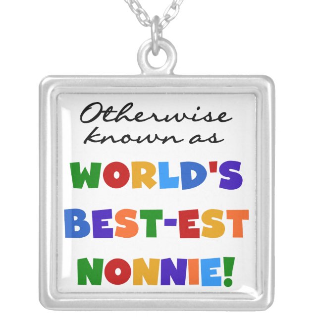 Otherwise Known as Best-est Nonnie Gifts Silver Plated Necklace (Front)