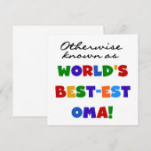 Otherwise Known as Best-est Oma Tshirts and Gifts (Front/Back)