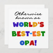 Otherwise Known as Best Opa T-shirts and Gifts (Front/Back)