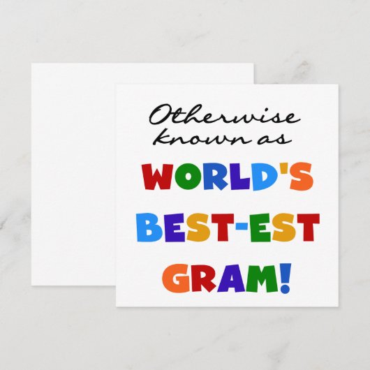 Otherwise Known as World's Best-est Gram Gifts (Front/Back)