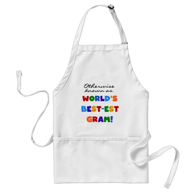 Otherwise Known as World's Best-est Gram Gifts Adult Apron (Front)