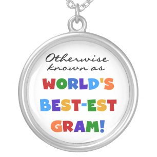 Otherwise Known as World's Best-est Gram Gifts Silver Plated Necklace
