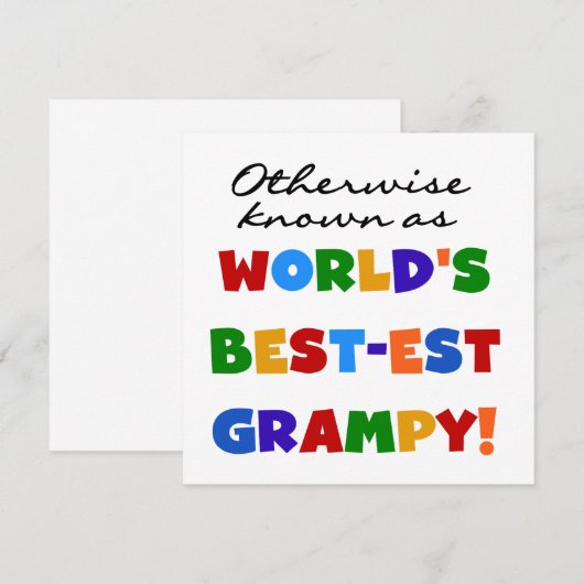Otherwise Known as World's Best-est Grampy Gifts (Front/Back)