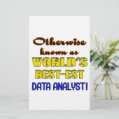 Otherwise known as world's bestest Data analyst (Standing Front)