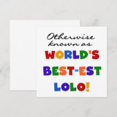 Otherwise Known Best-est Lolo T-shirts and Gifts (Front/Back)