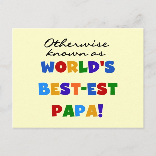 Otherwise Known Best-est Papa Tshirts and Gifts Postcard (Front)