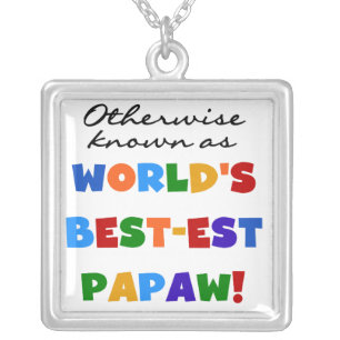 Otherwise Known Best-est Papaw T-shirts and Gifts Silver Plated Necklace