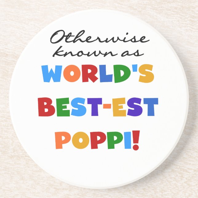Otherwise Known Best-est Poppi T-shirts and Gifts Drink Coaster (Front)