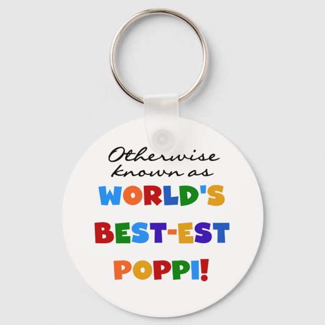 Otherwise Known Best-est Poppi T-shirts and Gifts Keychain (Front)