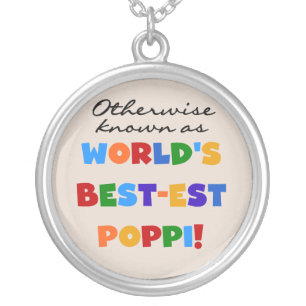 Otherwise Known Best-est Poppi T-shirts and Gifts Silver Plated Necklace