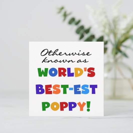 Otherwise Known Best-est Poppy Tshirts and Gifts (Standing Front)