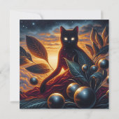Otherworldly Cat Made of Stars: Surreal Artwork (Back)