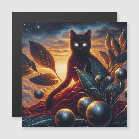 Otherworldly Cat Made of Stars: Surreal Artwork (Front/Back)