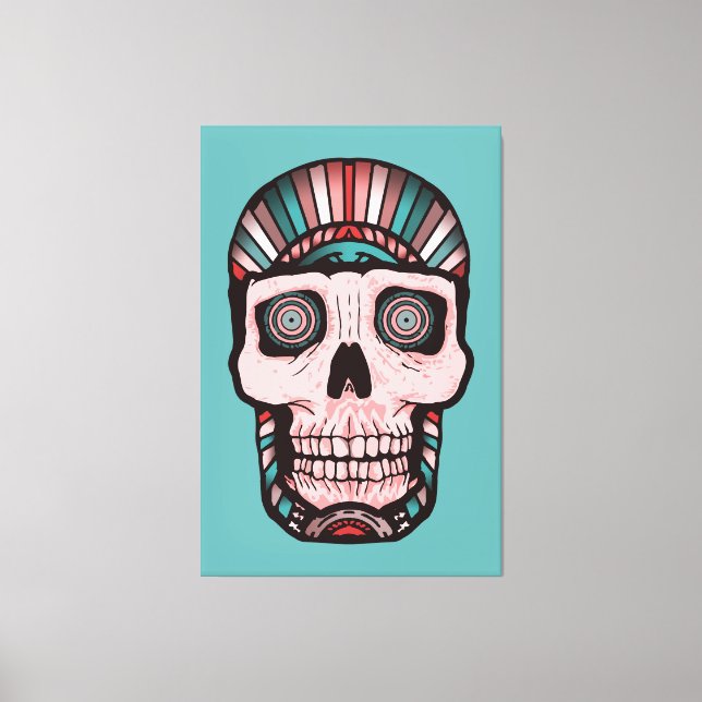 Otherworldly Skull: A Cosmic Reminder Canvas Print (Front)